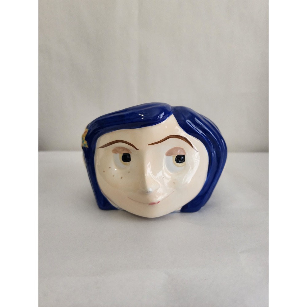 Coraline Ceramic Molded Head Mug 2019 LAIKA Surreal Entertainment Blue Hair